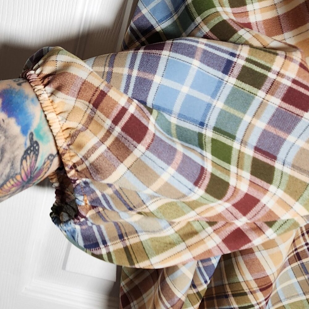Torrid Harper 3/4 Sleeve Pullover Blouse Plaid - Size 1 (1X - 14W/16W) - Picture 3 of 5